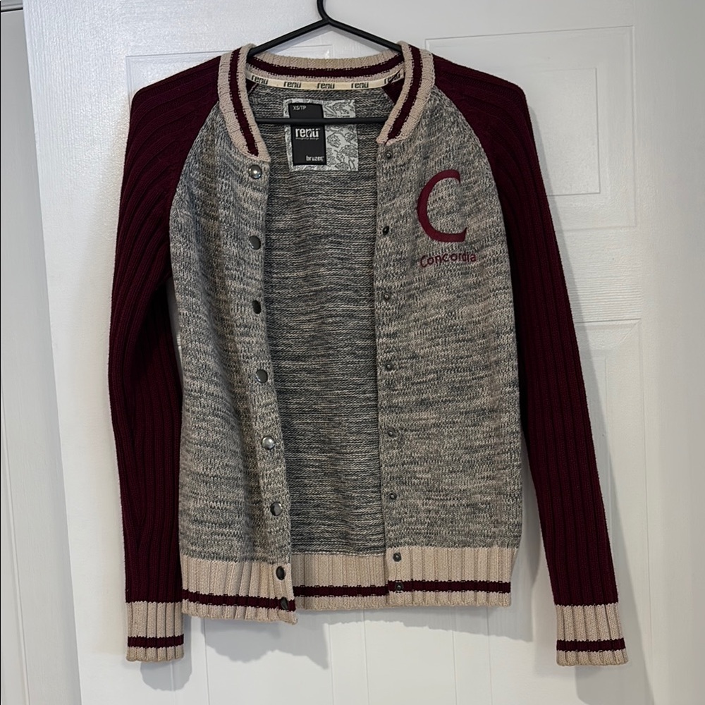 Women's Concordia university vintage Gray and Burgundy Sweater